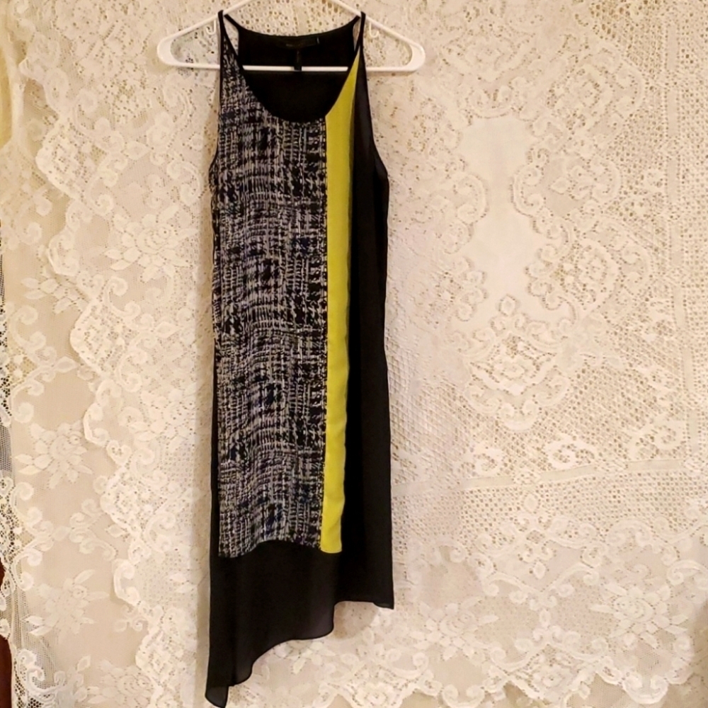 BCBGmaxazria asymmetrical thin black dress - Picture 2 of 12
